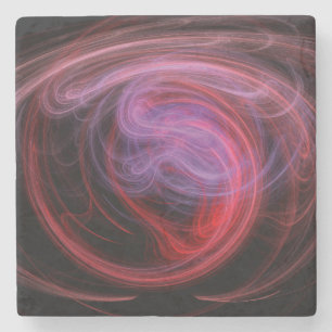 Abstracte Kunst Rode Golf Stenen Onderzetter