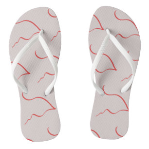 Abstracte Kunst Rode Schetspatroon Flip Flops