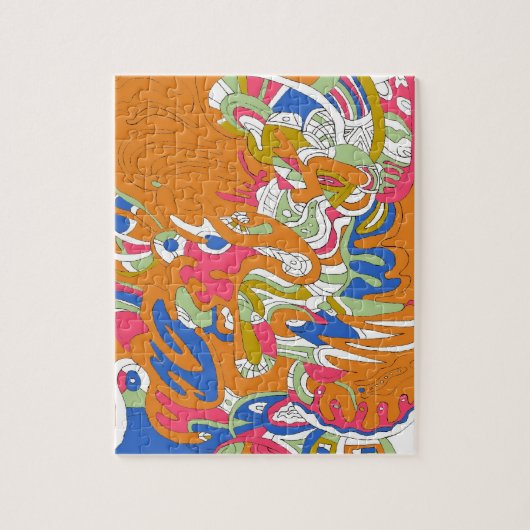 abstracte kunst "Rolling Sky" Legpuzzel (Verticaal)
