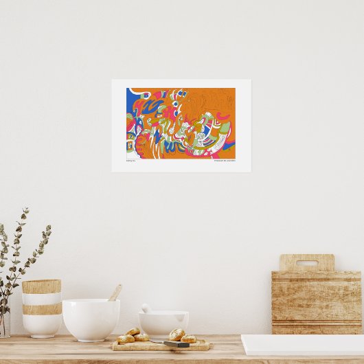 abstracte kunst "Rolling Sky" Poster (Keuken)