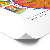 abstracte kunst "Rolling Sky" Poster (Hoek)