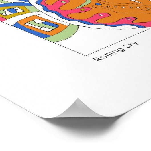 abstracte kunst "Rolling Sky" Poster (Hoek)