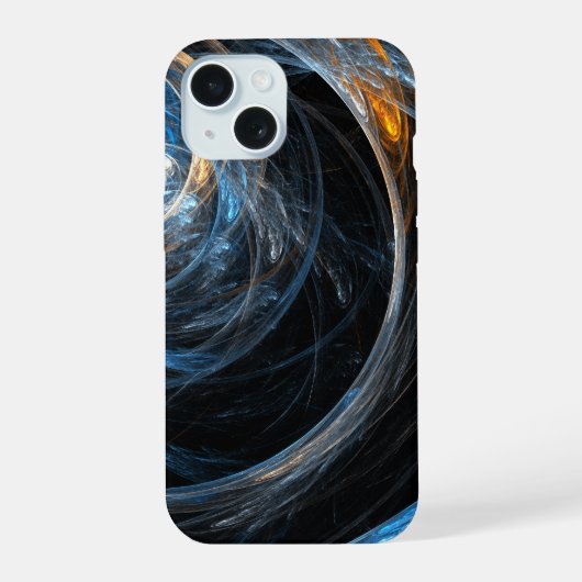 Abstracte Kunst Rond de Wereld iPhone 15 Case (Achterkant)