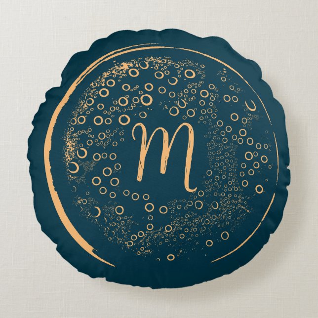 Abstracte kunst -  rond kussen (Voorkant)