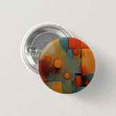 Abstracte kunst ronde button 3,2 cm (Voorkant /achterkant)
