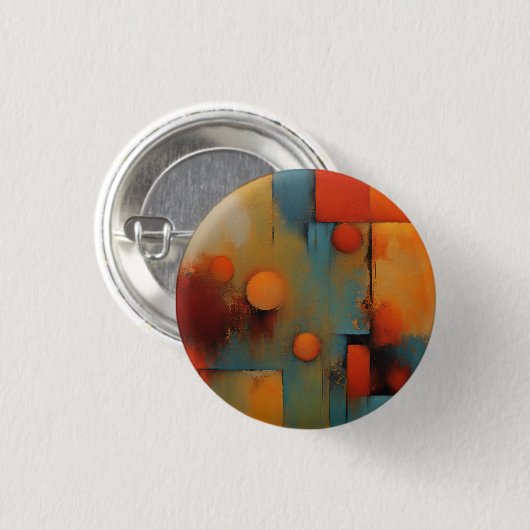 Abstracte kunst ronde button 3,2 cm (Voorkant /achterkant)