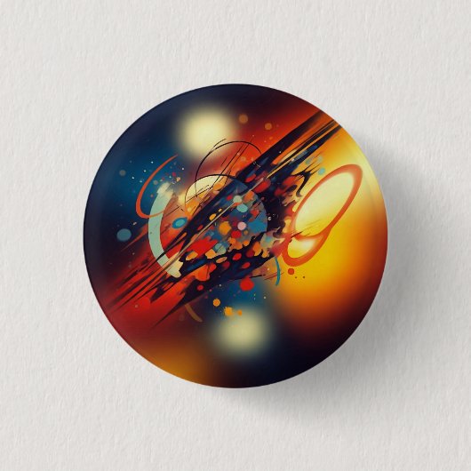 Abstracte kunst ronde button 3,2 cm (Voorkant)