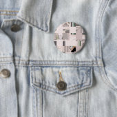 Abstracte kunst ronde button 5,7 cm (In situ)