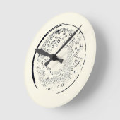 Abstracte kunst ronde klok (Hoek)