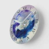Abstracte kunst ronde klok (Hoek)
