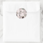 Abstracte kunst ronde sticker (Tas)