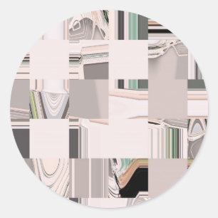 Abstracte kunst ronde sticker