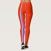Abstracte Kunst Rood Blauw Wit Minimalisme Leggings (Achterkant)