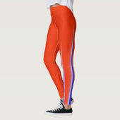 Abstracte Kunst Rood Blauw Wit Minimalisme Leggings (Links)