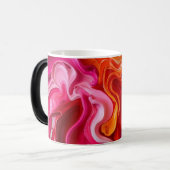 Abstracte kunst rood magische mok (Voorkant links)