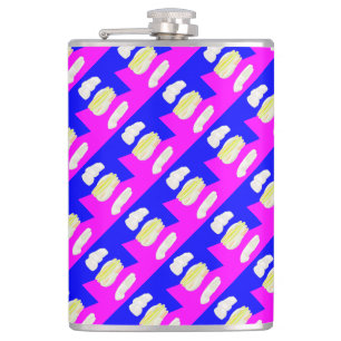 ABSTRACTE KUNST ROZE EN KONINKLIJK BLAUW HEUPFLES