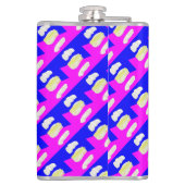 ABSTRACTE KUNST ROZE EN KONINKLIJK BLAUW HEUPFLES (Achterkant)