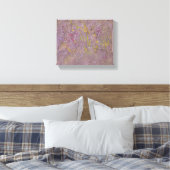 Abstracte kunst Roze Geel Groen Trendy Modern Canvas Afdruk (Insitu (Slaapkamer))