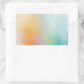 Abstracte kunst roze rood geel blauw lege sjabloon rechthoekige sticker (Tas)