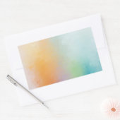 Abstracte kunst roze rood geel blauw lege sjabloon rechthoekige sticker (Envelop)