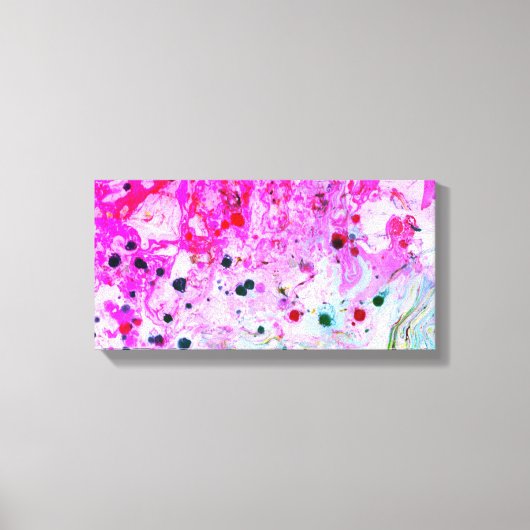 Abstracte kunst roze roodgroene moderne trendy canvas afdruk (Voorkant)