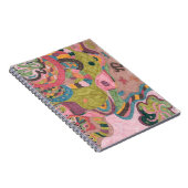 abstracte kunst "Roze stemming" Notitieboek (Rechterzijde)