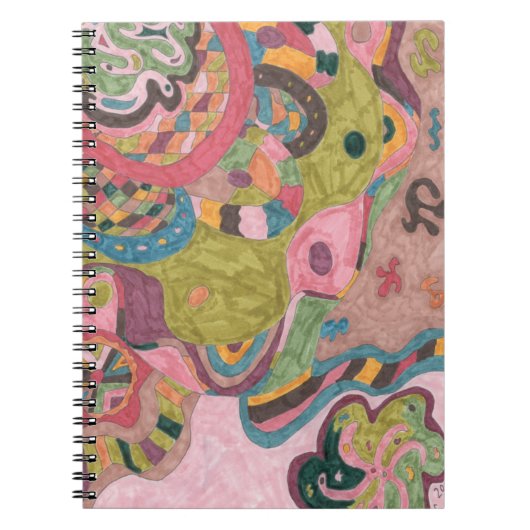abstracte kunst "Roze stemming" Notitieboek (Voorkant)
