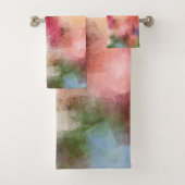 Abstracte kunst Rozen bloemen Moderne Floral Elega Bad Handdoek (Insitu)