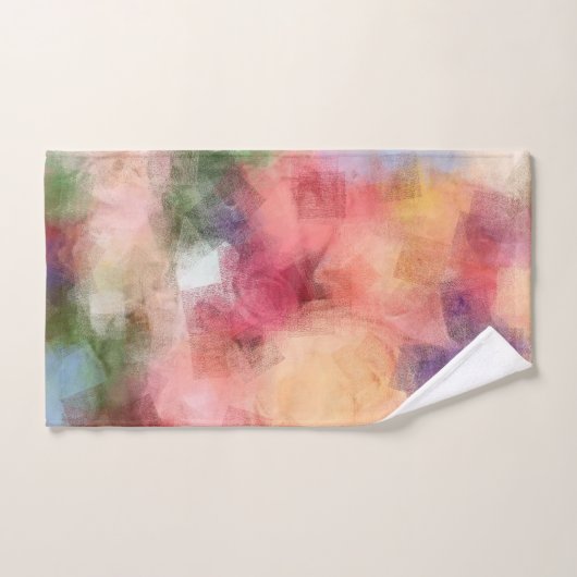 Abstracte kunst Rozen bloemen Moderne Floral Elega Bad Handdoek (Handdoek)