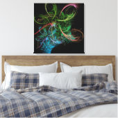 Abstracte kunst ruimte bloemen canvas afdruk (Insitu (Slaapkamer))