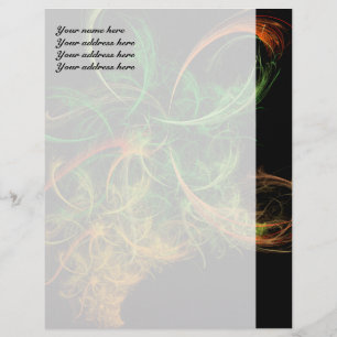 Abstracte Kunst Ruimte Bloemen Gepersonaliseerd Briefhoofd