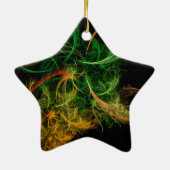 Abstracte kunst ruimte bloemen keramisch ornament (Achterkant)