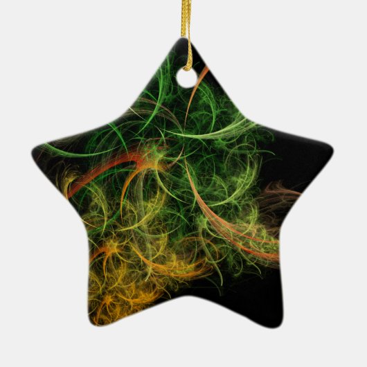 Abstracte kunst ruimte bloemen keramisch ornament (Achterkant)