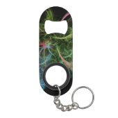 Abstracte Kunst Ruimte Bloemen Mini Flessenopener (Achterkant)