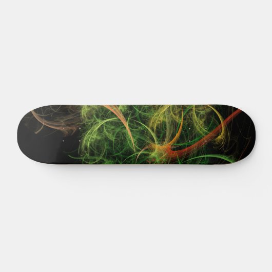 Abstracte kunst ruimte bloemen persoonlijk skateboard (Horizontaal)