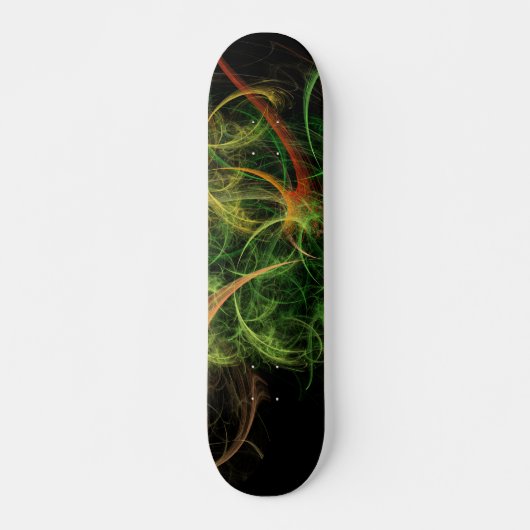 Abstracte kunst ruimte bloemen persoonlijk skateboard (Voorkant)
