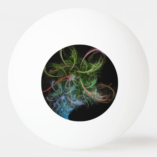 Abstracte Kunst Ruimte Bloemen Pingpongbal (Voorkant)