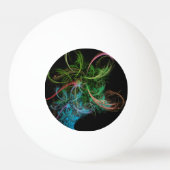 Abstracte Kunst Ruimte Bloemen Pingpongbal (Achterkant)