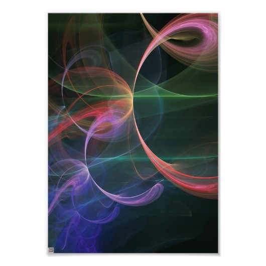 Abstracte Kunst Ruimte Foto Afdruk (Voorkant)