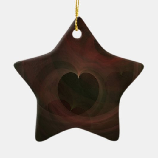 Abstracte Kunst Ruimte Harten Keramisch Ornament (Voorkant)