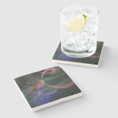 Abstracte Kunst Ruimte Stenen Onderzetter (Zijkant)