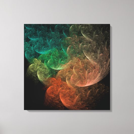Abstracte Kunst Ruimte Vogel Canvas Afdruk (Voorkant)