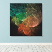 Abstracte Kunst Ruimte Vogel Canvas Afdruk (Insitu (Houten vloer))
