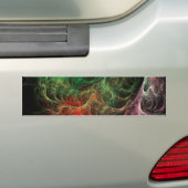 Abstracte Kunst Ruimte Vuur Bumpersticker (Op auto)