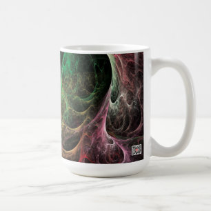 Abstracte Kunst Ruimte Vuur Koffiemok
