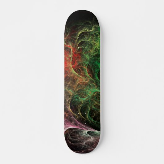 Abstracte Kunst Ruimte Vuur Persoonlijk Skateboard (Voorkant)