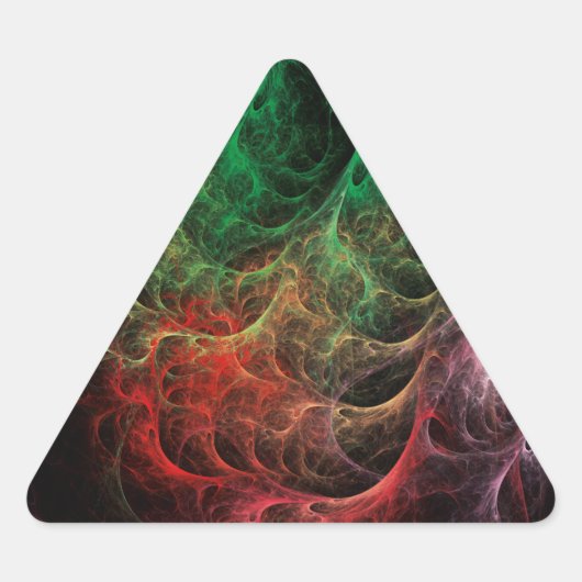 Abstracte Kunst Ruimte Vuur Sticker (Voorkant)