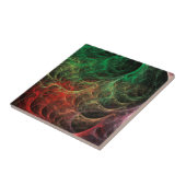 Abstracte Kunst Ruimte Vuur Tegeltje (Zijkant)