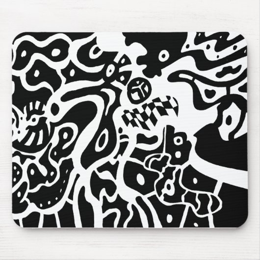 abstracte kunst "Ruimtevaart" Muismat (Voorkant)