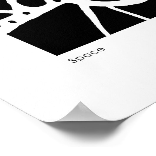 abstracte kunst "Ruimtevaart" Poster (Hoek)